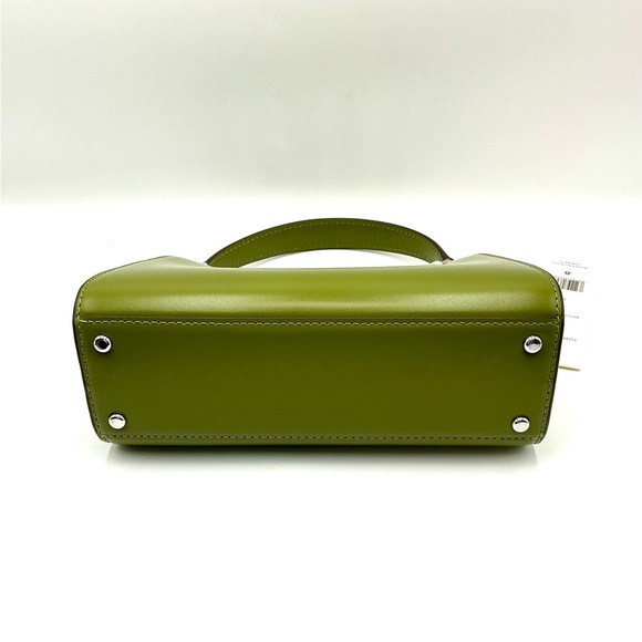 Tory Burch Mini Eleanor Leather Suede Matcha Green Satchel #522 - Picture 4 of 5